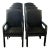 Upholstered Black Dining Chairs - Set of 8 For Sale