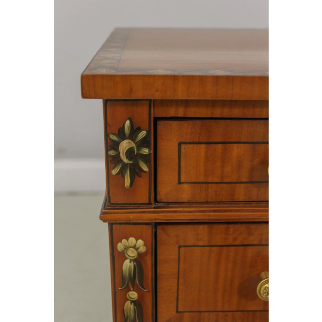 Brown Maitland Smith Adams Paint Decorated Satinwood Chest For Sale - Image 8 of 13
