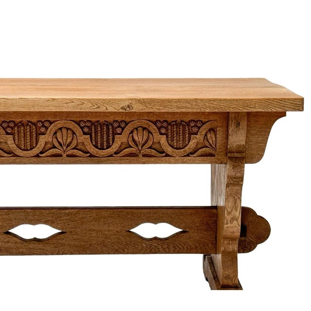 Wood Brutalist Oak Rustic Coffee Table by Anton Fortuin, 1944 For Sale - Image 7 of 10