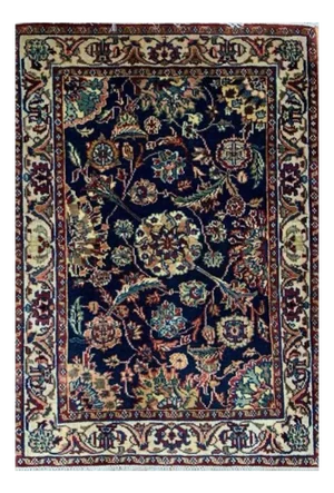 1990s Handwoven Mughal Style Area Rug 2x3