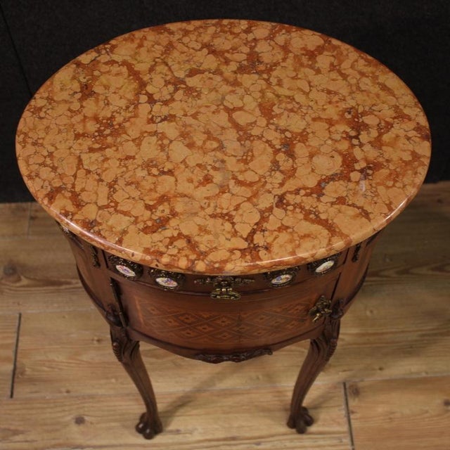20th Century French Inlaid Bedside Tables, 1930s, Set of 2 For Sale - Image 10 of 11