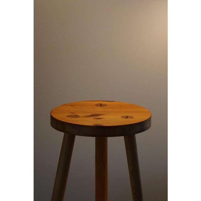 Set of Swedish Pine Tripod Stools, 1960s For Sale - Image 14 of 15