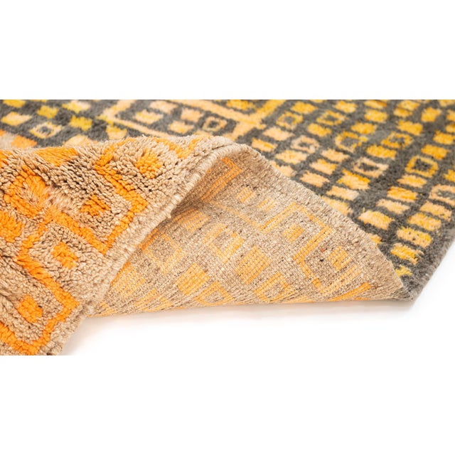 Black Hand-Knotted Wool Rug by Azele Studio For Sale - Image 8 of 9