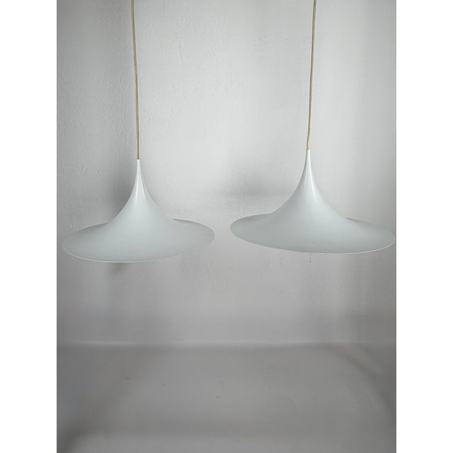 Vintage Semi Pendant Lamps by Claus Bonderup & Torsten Thorup for Fog & Mørup, 1970, Set of 2 For Sale - Image 9 of 9