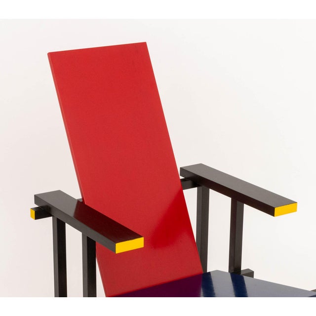 Red Gerrit Rietveld X Cassina "Red and Blue" Armchair For Sale - Image 8 of 10