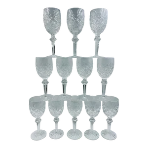 Vintage Waterford Powerscourt Pattern Claret Goblets- Set of 12