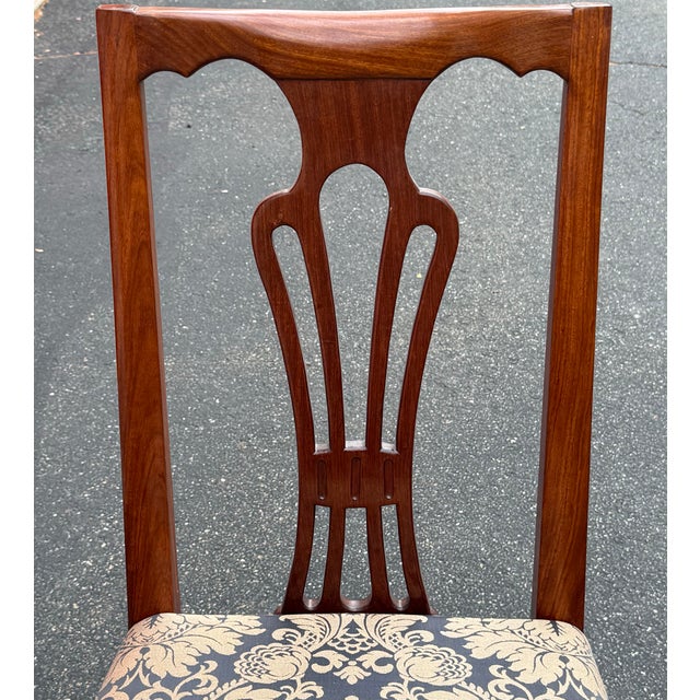 Late 20th Century Solid Rosewood Hepplewhite Dining Chairs - Set of 6 For Sale In New York - Image 6 of 12