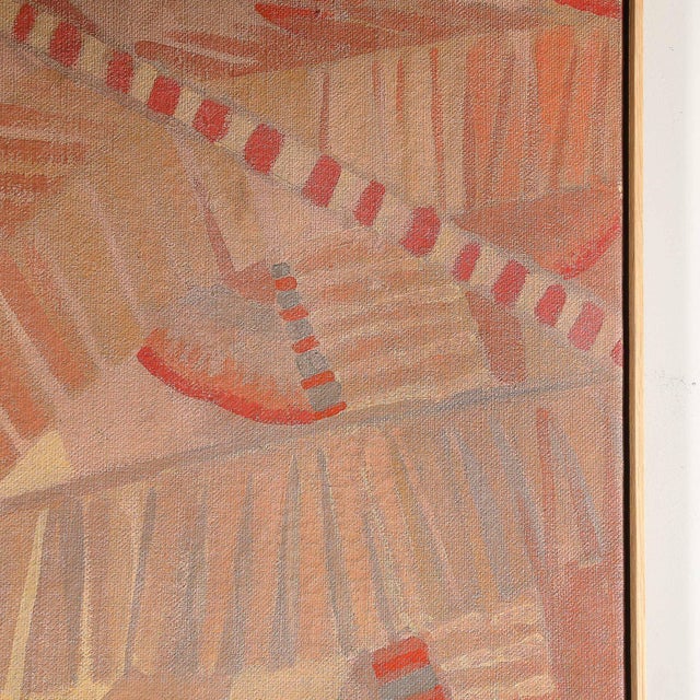 Art Deco Signed Gaston Andre Oil on Canvas Tropical Landscape of Palms For Sale - Image 12 of 15