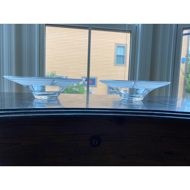 Modern Decorative Glass Bowls (2) by Barbara Barry for Baker Furniture - Vintage Early 2000s For Sale - Image 3 of 9