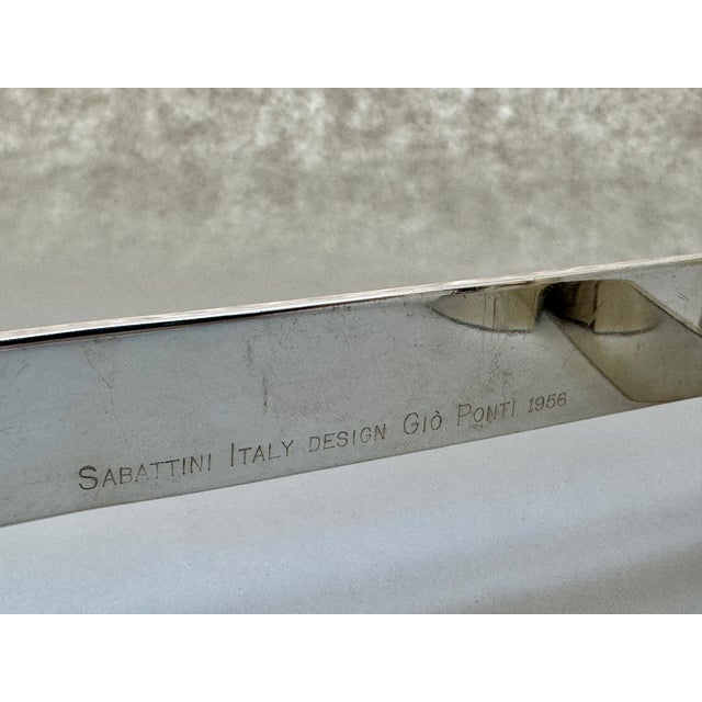 Lino Sabattini Pair of Gio Ponti "Antibes" Candle Holders Designed for Lino Sabbatini 1956 For Sale - Image 4 of 12