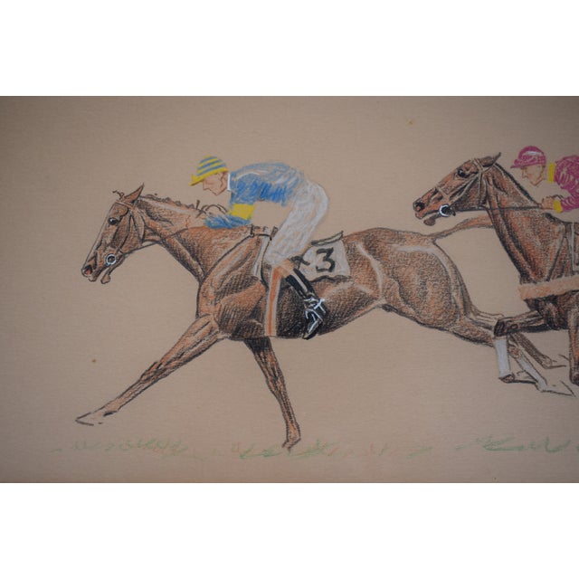 Finish West Hills Plate Winner-Alligator 1928 Pastel Drawing by Paul Brown For Sale In New York - Image 6 of 6