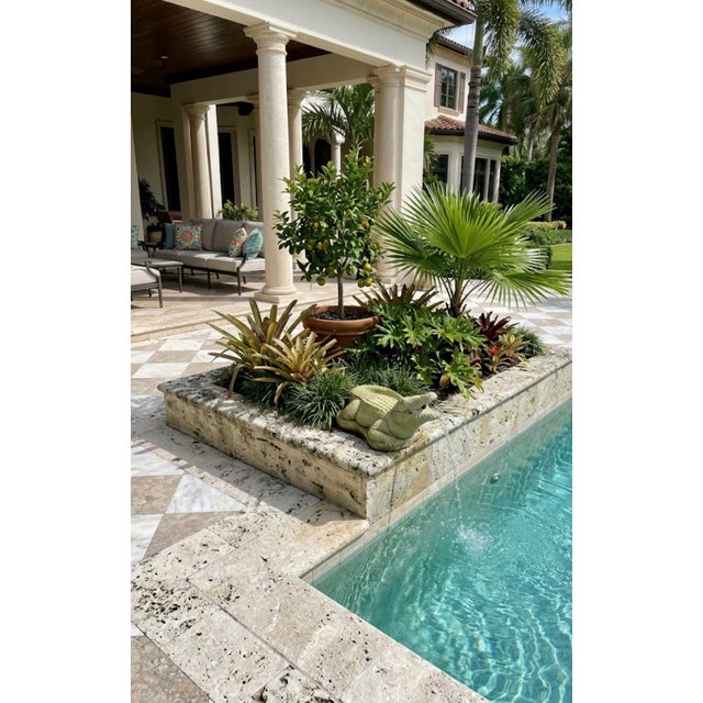 Mid-Century Modern Cast Stone Alligator Garden Statue & Fountain Spouter For Sale - Image 10 of 10