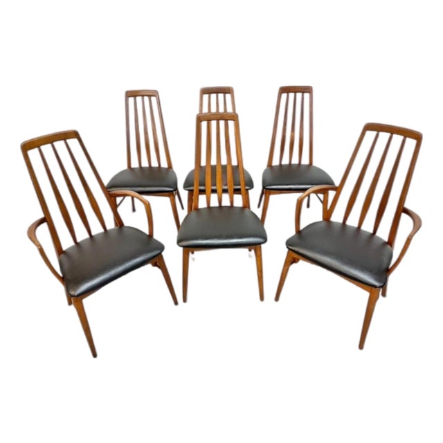 Mid-Century Danish Modern Koefoed "Eva" Teak Dining Chairs - Set of 6 For Sale