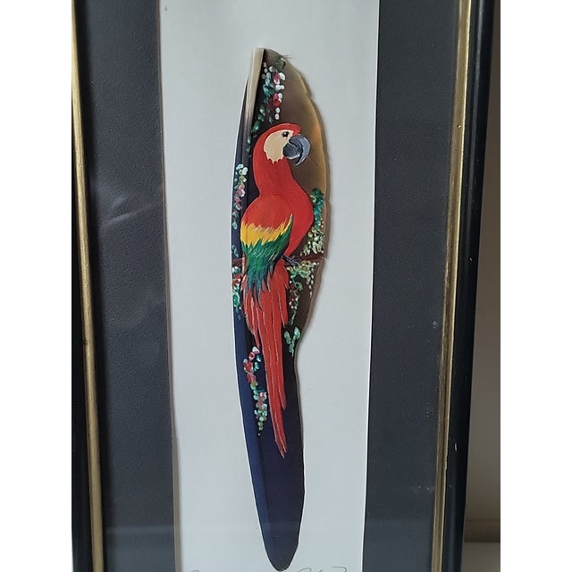 Ana S Cedeno is a Costa Rican artist painting on shed parrot feathers to share her love of nature. A Google search...