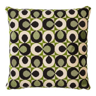 Schumacher Eclipse Velvet 16" Pillow in Spruce For Sale