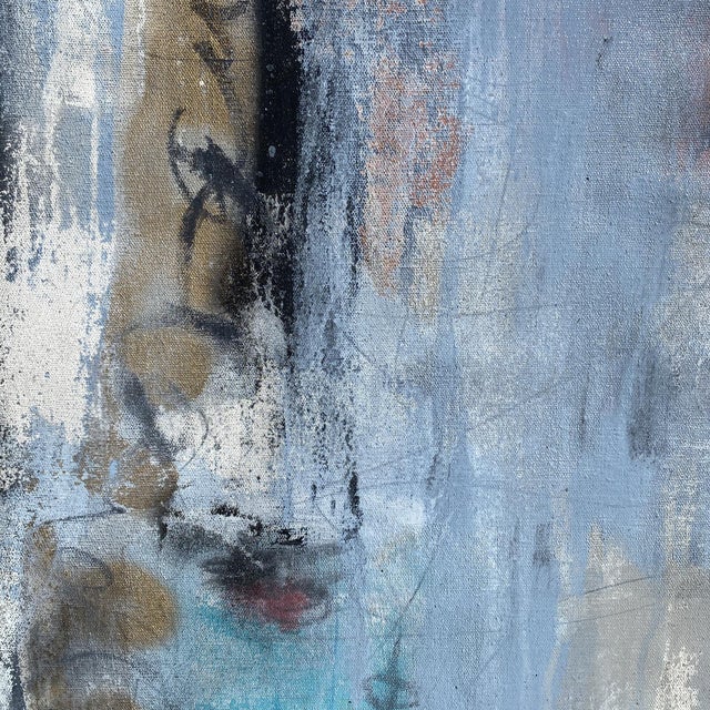 2020s Original Blue Abstract Painting 9421 For Sale - Image 5 of 11