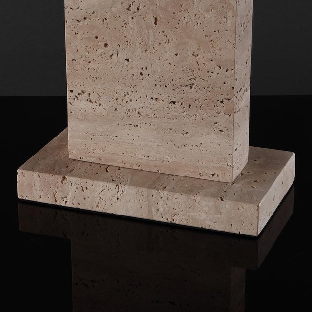 Make a visual impact with our sleek and stylish Jenna Brianna travertine table lamp. Our crisp and clean-lined lamp...