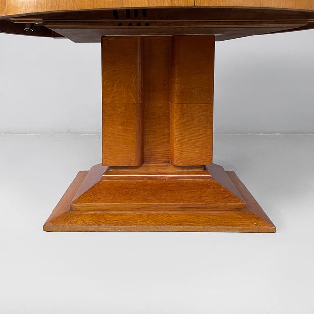 Art Deco Italian Wood and Beige Parchment Dining Table, 1930s For Sale - Image 13 of 18