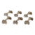 1930s French Silver Clover Knife Rests, Set of 6 For Sale