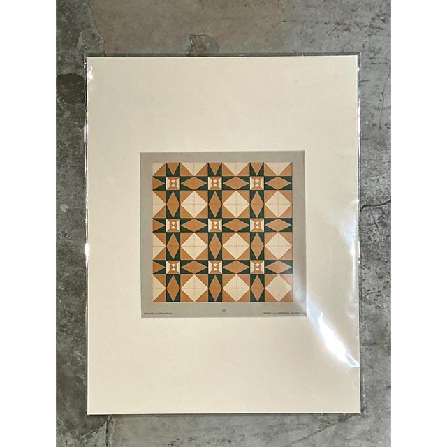 Vintage Mosaic Tile Sample Serigraph For Sale In West Palm - Image 6 of 12