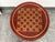 Design Plus Gallery presents a Vintage Hand-Painted Round Pedestal Game Table. This round pedestal table has a red, gold,...