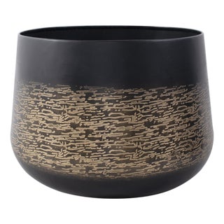 Golden Thread Wide Mouth Vessel For Sale