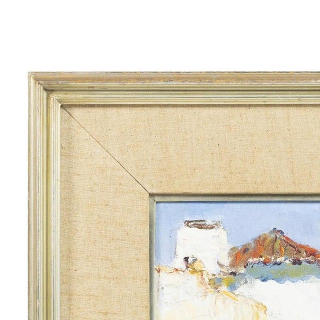 Painting - Jaime Murteira. "Landscape with Houses". Oil on canvas. Signed. Dimensions: 24 cm x 34 cm.