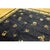 Textile 1930s Navy Floral Deco Antique Chinese Peking Knotted Wool Rug 8'2" X 9'8" For Sale - Image 7 of 12