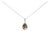 10K Yellow Gold Plated Sterling Silver Mixed Color Diamond Accent Pear Halo Pendant Necklace For Sale