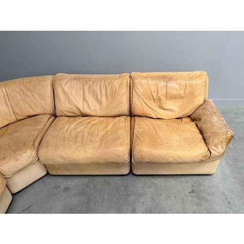 Brown Modular Leather Lounge Sofa from Cor, 1970s, Set of 5 For Sale - Image 8 of 18