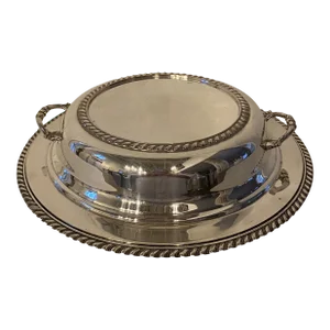 Vintage Large Silverplate Covered Entree Dish