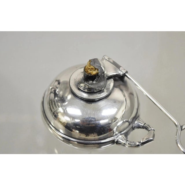 Silver Antique Victorian Silver Plated Hand Hammered Samovar Coffee Pot Water Warmer For Sale - Image 8 of 11