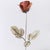 Vintage Italian Handmade Sterling Silver 925 Long Stem Enameled Red Rose, Padua, Italy, 1970s For Sale - Image 15 of 18