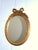 Glass Vintage Italian Florentine Gilded Oval Mirror Ribbon Bow Accent Italy For Sale - Image 7 of 13