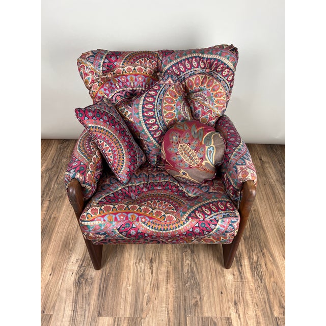 Vintage Mid-Century Modern Adrian Pearsall for Craft Associates Walnut Wingback Chair Circa 1970 For Sale In Boston - Image 6 of 10