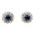 8.19 Ct Cabochon Sapphire & Diamond Earrings - 2 Pieces For Sale
