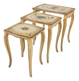 Vintage Kozak Studios Style French Provincial Nesting Tables