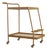Arteriors Home Sanders Leather & Blonde Oak Bar Cart - Brand New For Sale