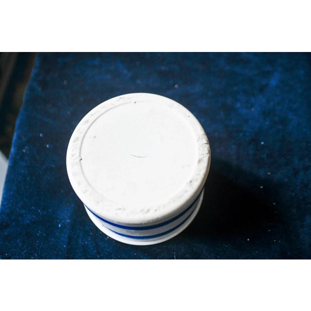 Vintage Blue Band Pottery Crock / Farmhouse Decor - lovely blue band pottery crock. Stoneware low Jar perfect farmhouse...