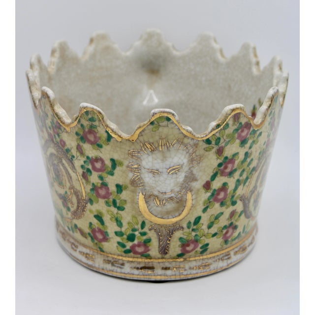 Ceramic Vintage Chinoiserie Ceramic Cachepot Planter For Sale - Image 7 of 11