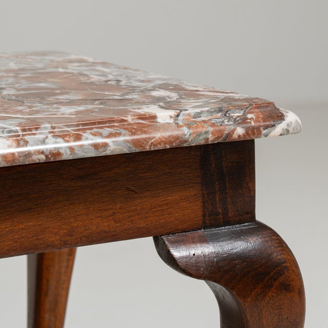 French Early 20th Century France Louis XV Rose Wood Coffee Table For Sale - Image 3 of 9