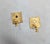 Gold Vintage 1980 Signed Napier Ad Piece Goldtone Square Clip Earrings-2 Pieces For Sale - Image 8 of 8
