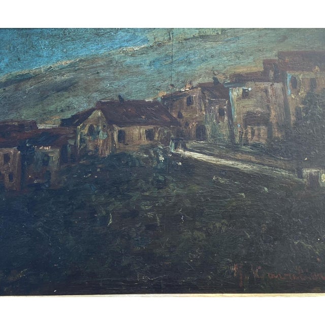 Impressionist Old Oil on Wood Painting by the Brazilian Artist Jose Cavaliere For Sale - Image 3 of 11