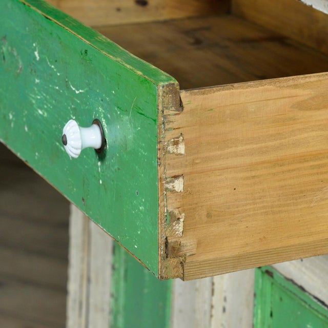 Green Antique Pine Dresser, 1910s For Sale - Image 8 of 17