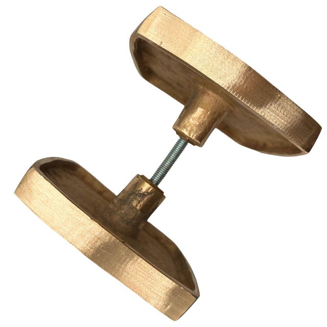 Paul Evans Style MCM Brutalist Bronze Door Handle Pull Pair, 2 Sets Available For Sale - Image 4 of 5