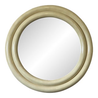Gampel Stoll Mid Century Modern Round Double Bullseye Wall Mirror For Sale