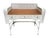 1940s Shabby Chic White Wicker Mahogany Top Writing Secretary Desk W/ Chair For Sale - Image 4 of 14