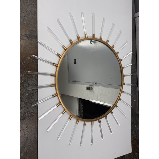 Modern Grace Feyock for Uttermost Oracle Round Starburst Wall Mirror For Sale - Image 3 of 12