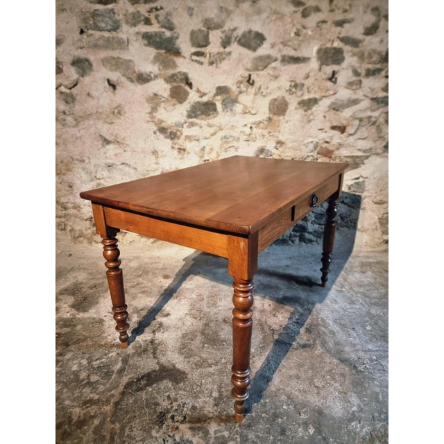 Vintage French Table in Cherrywood, 1930s For Sale - Image 9 of 14