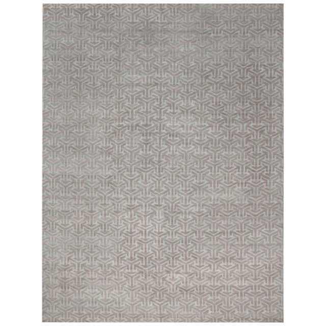 Modern Terra Rug in Natural Wool by Doris Leslie Blau For Sale